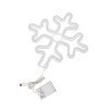 GloboStar® 78581 Φωτιστικό Ταμπέλα Φωτεινή Επιγραφή NEON LED Σήμανσης SNOWFLAKE 5W με Καλώδιο Τροφοδοσίας USB - Μπαταρίας 3xAAA (Δεν Περιλαμβάνονται) - Ψυχρό Λευκό 6000K