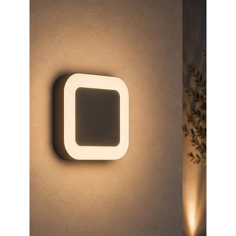 GLOBOSTAR® LINEART GLB-103-0039 Φωτιστικό Τοίχου / Απλίκα LED 18W 1620lm 120° AC 220-240V Αδιάβροχο IP65 Θερμό Λευκό 2700K - Sanan SMD Chip - Μαύρο Ματ - Μ20 x Π4.5 x Υ20cm - 3 Χρόνια Εγγύηση