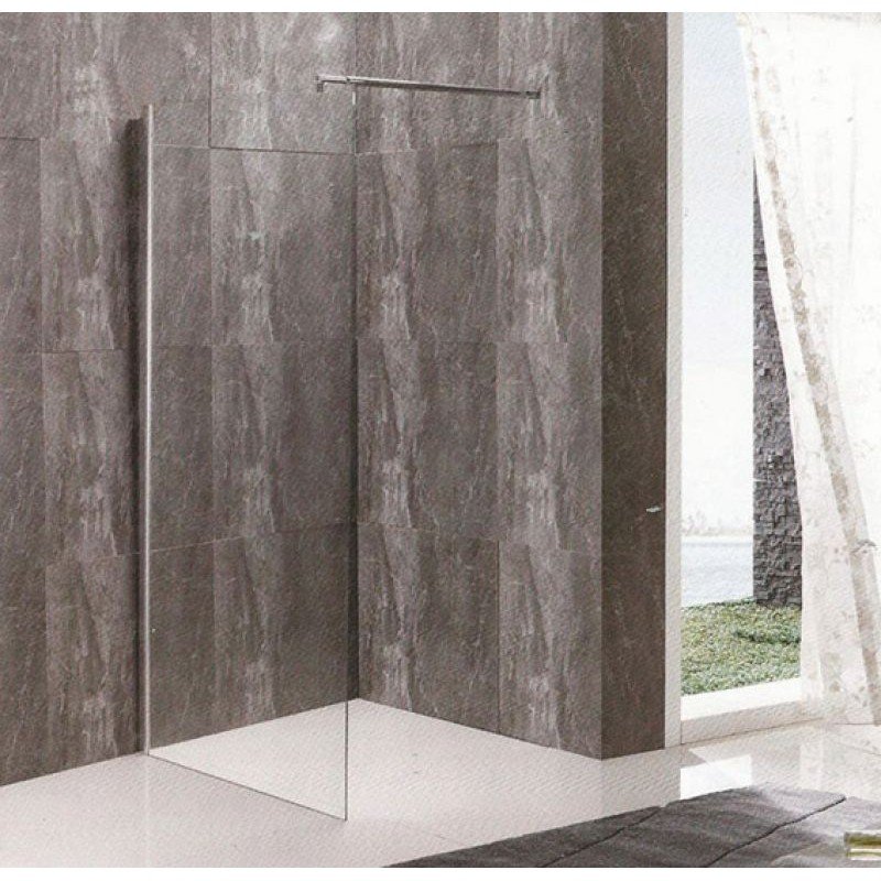 PANEL ΤΖΑΜΙ ΔΙΑ/ΝΕΣ 80*195h/8mm ME ΜΠΡΑΤΣΟ ST/ST 70-120cm 80-1604