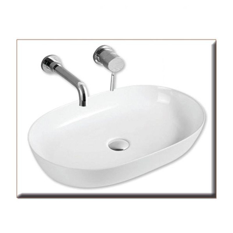 NEW STYLE OVAL-2 610*410*135  ΝΙΠΤΗΡΑΣ ΛΕΥΚΟΣ 83-8476