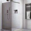 PANEL ΤΖΑΜΙ GREY 90*195h/8mm ME ΜΠΡΑΤΣΟ ΜΑΥΡΟ 70-120cm 90-1602