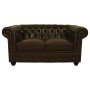 ΚΑΝΑΠΕΣ 2ΘΕΣΙΟΣ T.CHESTERFIELD HM3010.01 ΤΕΧΝΟΔΕΡΜΑ ΣΚΟΥΡΟ ΚΑΦΕ 155x90x73 εκ.