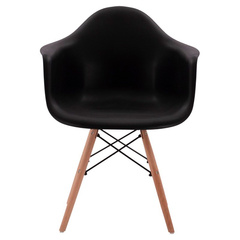 ΠΟΛΥΘΡΟΝΑ ΜΕ ΞΥΛΙΝΑ ΠΟΔΙΑ & ΚΑΘΙΣΜΑ ΜΑΥΡΟ MIRTO HM005.02  64x60x81 εκ.