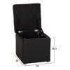 ΣΚΑΜΠΩ ΜΕ ΑΠΟΘΗΚΕΥΤΙΚΟ ΧΩΡΟ PU ΜΑΥΡΟ CUBE HM224.01 38x38x36.5Υεκ.
