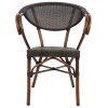 ΠΟΛΥΘΡΟΝΑ ΑΛΟΥΜΙΝΙΟΥ CLAY BAMBOO LOOK ΚΑΦΕ ΜΕ TEXTLINE HM5025 60,5x59x81Υ