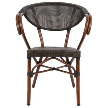 ΠΟΛΥΘΡΟΝΑ ΑΛΟΥΜΙΝΙΟΥ CLAY BAMBOO LOOK ΚΑΦΕ ΜΕ TEXTLINE HM5025 60,5x59x81Υ
