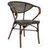 ΠΟΛΥΘΡΟΝΑ ΑΛΟΥΜΙΝΙΟΥ CLAY BAMBOO LOOK ΚΑΦΕ ΜΕ TEXTLINE HM5025 60,5x59x81Υ