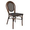 ΚΑΡΕΚΛΑ ΑΛΟΥΜΙΝΙΟΥ KASON BAMBOO LOOK ΚΑΦΕ ΜΕ TEXTLINE 40,5x56,5x89,5 εκ. HM5026