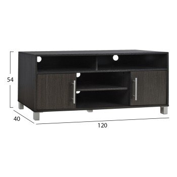 ΕΠΙΠΛΟ ΤΗΛΕΟΡΑΣΗΣ ΜΕΛΑΜΙΝΗΣ DANNA HM2202.01 ZEBRANO 120x40x54 εκ.