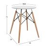 ΤΡΑΠΕΖΙ MINIMAL ΣΤΡΟΓΓΥΛΟ HM0060.01 ΛΕΥΚΟ ΧΡΩΜΑ MDF-ΠΟΔΙΑ ΟΞΙΑΣ ΦΥΣΙΚΟ Φ60Χ72Υεκ.