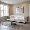 ΚΑΝΑΠΕΣ 3ΘΕΣΙΟΣ T.CHESTERFIELD HM3009.02 ΤΕΧΝΟΔΕΡΜΑ ΛΕΥΚΟ ΜΑΤ 208x90x73 εκ.