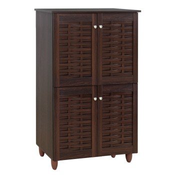 ΠΑΠΟΥΤΣΟΘΗΚΗ-ΝΤΟΥΛΑΠΙ KABIRA 4 ΠΟΡΤΕΣ HM2210.01 WENGE 77Χ34Χ123εκ.