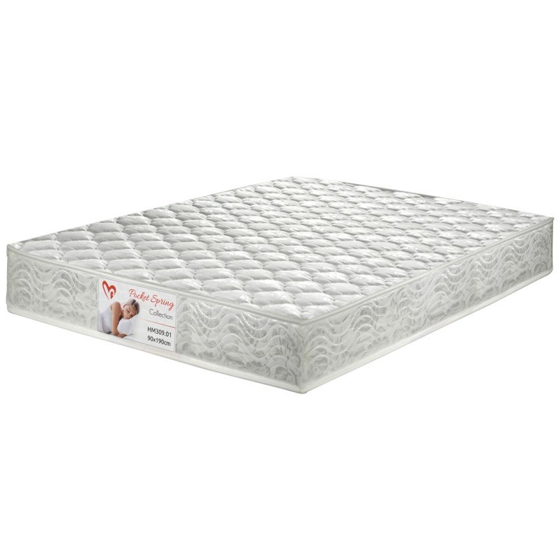 ΣΤΡΩΜΑ POCKET SPRING ΔΙΠΛΟ 160x200 ΔΙΠΛΗΣ ΟΨΗΣ HM309.06