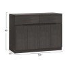 ΜΠΟΥΦΕΣ JOLENE HM2234.01 2 ΣΥΡΤΑΡΙΑ & 4 ΠΟΡΤΕΣ ZEBRANO 120X40X80εκ.