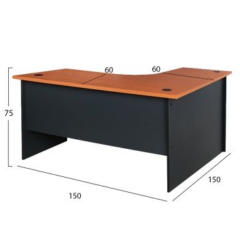 ΓΡΑΦΕΙΟ ΓΩΝΙΑ ΕΠΑΓΓΕΛΜΑΤΙΚΟ SIENNA 150Χ150Χ75εκ HM2019.03 ΚΕΡΑΣΙ