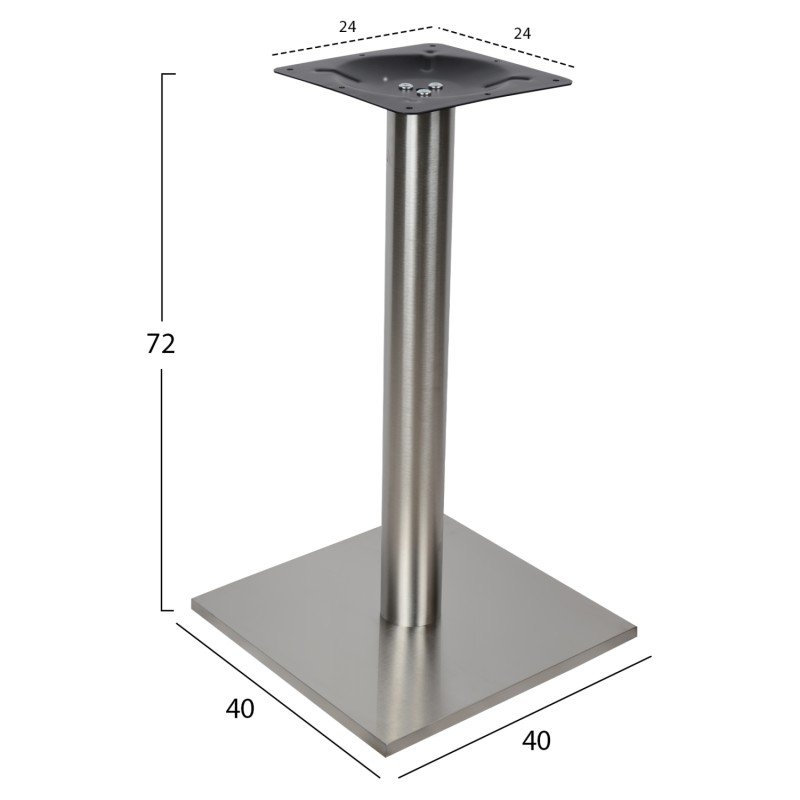 ΒΑΣΗ ΤΡΑΠΕΖΙΟΥ INOX HM421 ΜΕ ΡΕΓΟΥΛΑΤΟΡΟΥΣ 40x40x72Y εκ. ΒΑΣΗ ΤΡΑΠΕΖΙΟΥ INOX HM421 ΜΕ ΡΕΓΟΥΛΑΤΟΡΟΥΣ 40x40x72Y εκ.