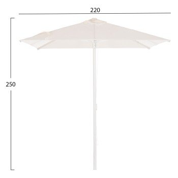 ΟΜΠΡΕΛΑ ΕΠΑΓΓEΛΜΑΤΙΚΗ ALU REGGIE 2.20x2.20x2.50m ΕΚΡΟΥ ΠΑΝΙ 8ΑΚΤΙΝΕΣ HM6013.01