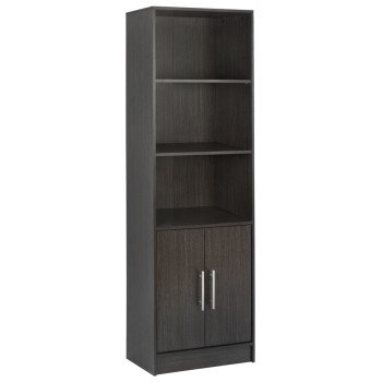 ΒΙΒΛΙΟΘΗΚΗ ΜΕΛΑΜΙΝΗΣ ENSLEY HM2027.01 ZEBRANO 60X30X180 εκ.