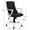 ΚΑΡΕΚΛΑ ΓΡΑΦΕΙΟΥ MALFOI HM1053.01 ΜΑΥΡO MESH & ΠΟΔΙ ΜΕΤΑΛΛΙΚΟ 58x59x103 εκ.