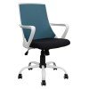 ΚΑΡΕΚΛΑ ΓΡΑΦΕΙΟΥ MALFOI HM1053.06 ΜΠΛΕ MESH & ΠΟΔΙ ΜΕΤΑΛΛΙΚΟ 58x59x103 εκ.
