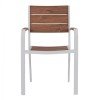 ΠΟΛΥΘΡΟΝΑ ΑΛΟΥΜΙΝΙΟΥ SAGA ΛΕΥΚΗ ΜΕ POLYWOOD HM5127.01 55x56x85Υ εκ.