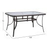 ΤΡΑΠΕΖΙ BRUNO 150X90Χ72Υεκ. ΚΑΦΕ ΜΕΤΑΛΛΙΚΟ ΜΕ ΓΥΑΛΙΝΗ ΕΠΙΦΑΝΕΙΑ HM5145.02