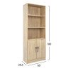 ΒΙΒΛΙΟΘΗΚΗ ΜΕΛΑΜΙΝΗΣ ENSLEY HM2027.03 SONAMA ΜΕ ΧΕΡΟΥΛΙ 60x30x180εκ
