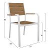 ΣΕΤ ΤΡΑΠΕΖΑΡΙΑΣ TABER HM10738.01 ΤΡΑΠΕΖΙ & 6 ΠΟΛΥΘΡΟΝΕΣ-ΑΛΟΥΜΙΝΙΟ & POLYWOOD-ΛΕΥΚΟ