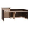 ΓΡΑΦΕΙΟ ΥΠΟΔΟΧΗΣ DALTON HM2068.01 ΜΕΛΑΜΙΝΗ ΣΕ WENGE-ΜΠΕΖ 240x80x106Υεκ.