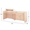 ΓΡΑΦΕΙΟ ΥΠΟΔΟΧΗΣ DALTON HM2068.02 ΜΕΛΑΜΙΝΗ ΣΕ SONAMA-ΜΠΕΖ 240x80x106Υεκ.