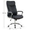 ΚΑΡΕΚΛΑ ΓΡΑΦΕΙΟΥ SHASHI HM1093.01 ΜΑΥΡΟ PU 63x80x118-126Υ