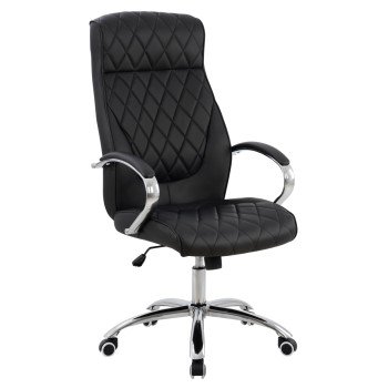 ΚΑΡΕΚΛΑ ΓΡΑΦΕΙΟΥ SHALY HM1098.01 PU ΣΕ ΜΑΥΡΟ 62x80x125Υεκ