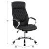 ΚΑΡΕΚΛΑ ΓΡΑΦΕΙΟΥ SHALY HM1098.01 PU ΣΕ ΜΑΥΡΟ 62x80x125Υεκ