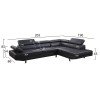 ΚΑΝΑΠΕΣ ΓΩΝΙΑ GORO ΔΕΞΙΑ HM3084.02R ΑΠΟ ΜΑΥΡΟ PU 265x196x85Yεκ.