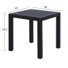 ΤΡΑΠΕΖΙ ΑΛΟΥΜΙΝΙΟΥ QIANA HM5402.02 ΓΚΡΙ 45x45x45,5Υ εκ.