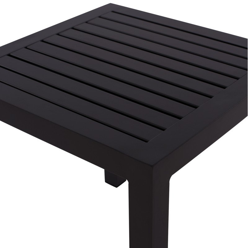 ΤΡΑΠΕΖΙ ΑΛΟΥΜΙΝΙΟΥ QIANA HM5402.02 ΓΚΡΙ 45x45x45,5Υ εκ.