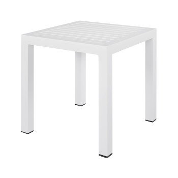 ΤΡΑΠΕΖΙ ΑΛΟΥΜΙΝΙΟΥ QIANA HM5402.01 ΛΕΥΚΟ 45x45x45,5Υ εκ.