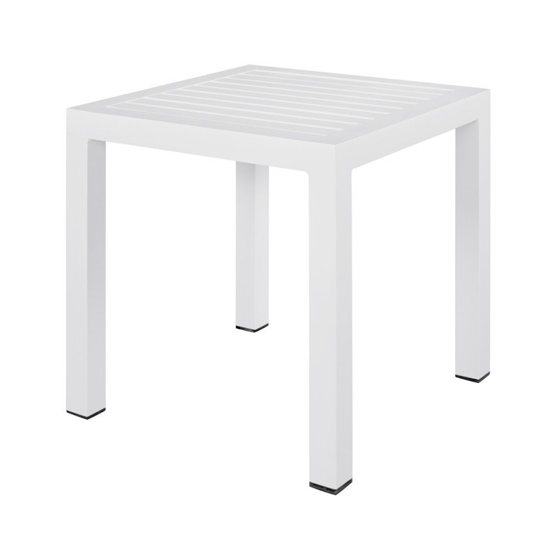 ΤΡΑΠΕΖΙ ΑΛΟΥΜΙΝΙΟΥ QIANA HM5402.01 ΛΕΥΚΟ 45x45x45,5Υ εκ.
