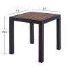 ΤΡΑΠΕΖΙ ΑΛΟΥΜΙΝΙΟΥ SABRA HM5403.02 ΓΚΡΙ ΜΕ POLYWOOD 45Χ45X45,5Yεκ.