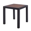 ΤΡΑΠΕΖΙ ΑΛΟΥΜΙΝΙΟΥ SABRA HM5403.02 ΓΚΡΙ ΜΕ POLYWOOD 45Χ45X45,5Yεκ.