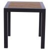 ΤΡΑΠΕΖΙ ΑΛΟΥΜΙΝΙΟΥ SABRA HM5403.02 ΓΚΡΙ ΜΕ POLYWOOD 45Χ45X45,5Yεκ.