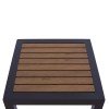 ΤΡΑΠΕΖΙ ΑΛΟΥΜΙΝΙΟΥ SABRA HM5403.02 ΓΚΡΙ ΜΕ POLYWOOD 45Χ45X45,5Yεκ.