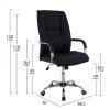 ΚΑΡΕΚΛΑ ΓΡΑΦΕΙΟΥ ANGEE HM1106.01 PU ΣΕ ΧΡΩΜΑ ΜΑΥΡΟ 58,5x70x120Υεκ