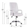 ΚΑΡΕΚΛΑ ΓΡΑΦΕΙΟΥ ANGEE HM1106.02 PU ΣΕ ΧΡΩΜΑ ΛΕΥΚΟ 58,5x70x120Yεκ