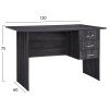 ΓΡΑΦΕΙΟ ΜΕ 3 ΣΥΡΤΑΡΙΑ HAYDEN HM2268.01 ΜΕΛΑΜΙΝΗ ΣΕ ΑΝΘΡΑΚΙ ΧΡΩΜΑ 120x60x75Υεκ