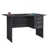 ΓΡΑΦΕΙΟ ΜΕ 3 ΣΥΡΤΑΡΙΑ HAYDEN HM2268.01 ΜΕΛΑΜΙΝΗ ΣΕ ΑΝΘΡΑΚΙ ΧΡΩΜΑ 120x60x75Υεκ