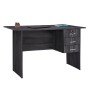 ΓΡΑΦΕΙΟ ΜΕ 3 ΣΥΡΤΑΡΙΑ HAYDEN HM2268.01 ΜΕΛΑΜΙΝΗ ΣΕ ΑΝΘΡΑΚΙ ΧΡΩΜΑ 120x60x75Υεκ