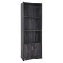 ΒΙΒΛΙΟΘΗΚΗ ΜΕΛΑΜΙΝΗΣ HAYDEN HM2269.01 ΣΕ ΑΝΘΡΑΚΙ ΧΡΩΜΑ 60x30x174 εκ.