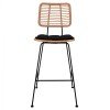 ΣΚΑΜΠΟ ΜΕΤΑΛΛΙΚΟ ΜΕ ΜΑΞΙΛΑΡΙ ALLEGRA HM5455 ΜΕ WICKER ΜΠΕΖ 46,5x55x117,5Υ εκ.