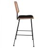 ΣΚΑΜΠΟ ΜΕΤΑΛΛΙΚΟ ΜΕ ΜΑΞΙΛΑΡΙ ALLEGRA HM5455 ΜΕ WICKER ΜΠΕΖ 46,5x55x117,5Υ εκ.